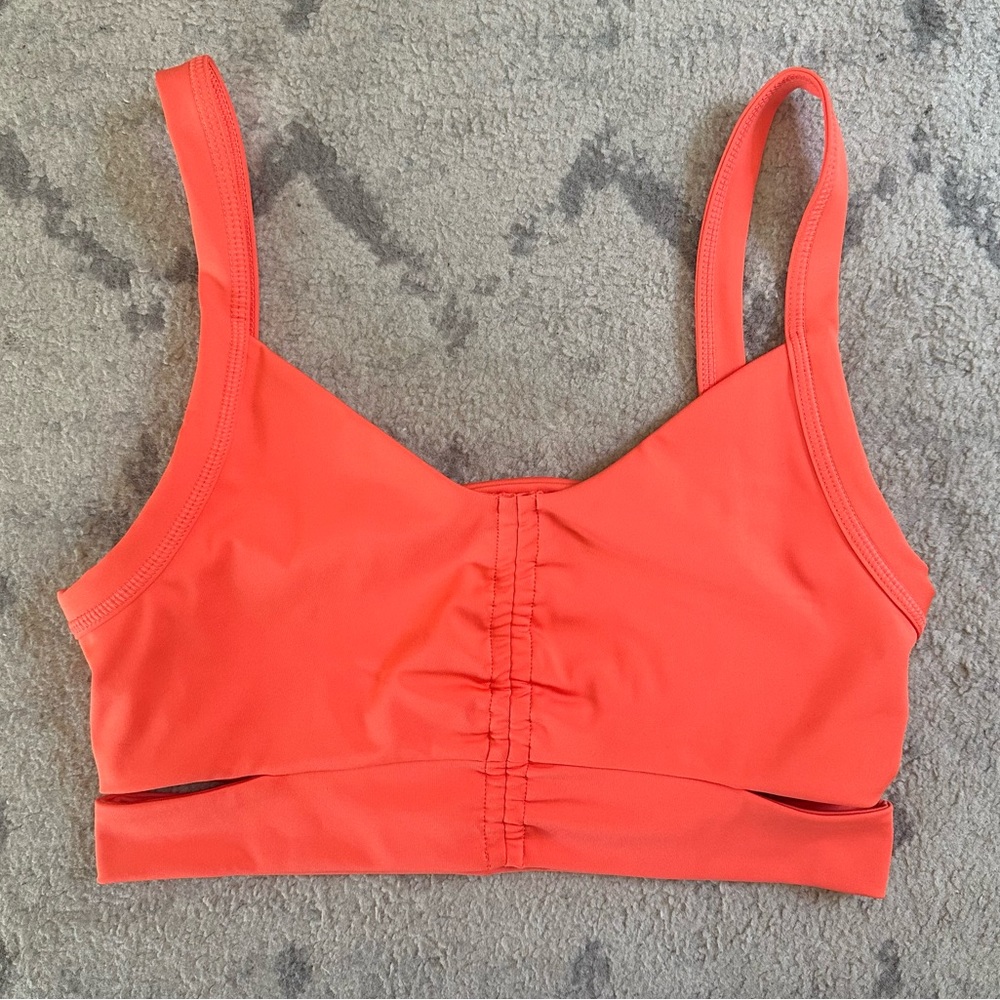 Free People Strappy Back Orange Sports Bra size Medium